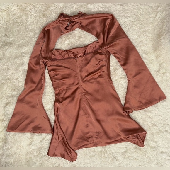 NWOT HOUSE OF CB 'Toira' Rose Draped Corset Dress sz S - Picture 6 of 9